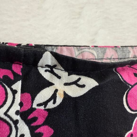 Metrostyle 10 Black Pink Paisley Mini Skirt Y2K Mod Stretch Floral Print - Picture 5 of 9